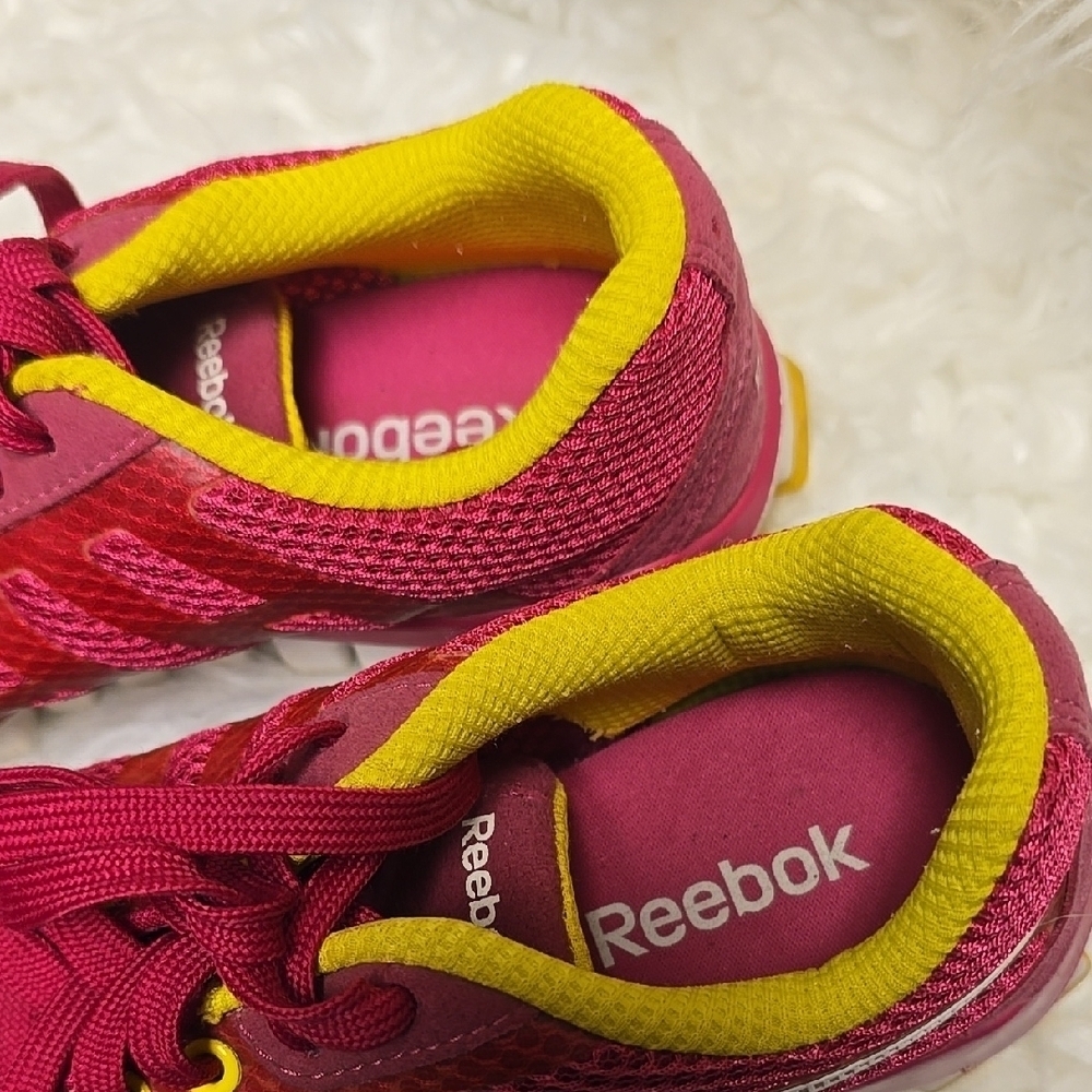 Reebok Pink and Yellow Sneakers Vibrant Comfort - Picture 2 of 7